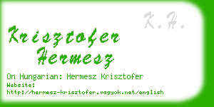 krisztofer hermesz business card